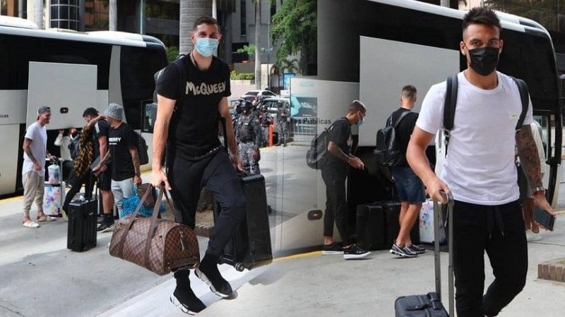 Argentina ya está en Venezuela, donde esperan a Messi