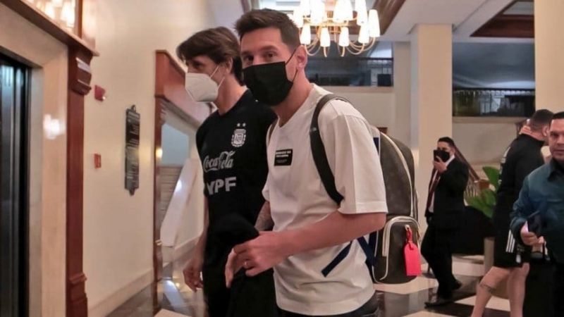 Llegó Messi y la Selección está completa en Venezuela