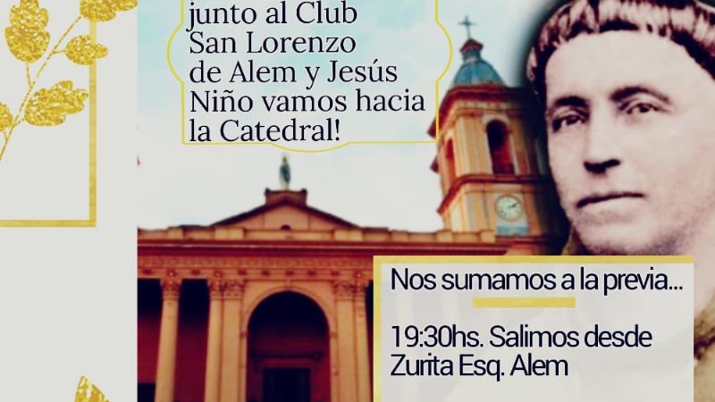 La parroquia Jesús Niño y el club San Lorenzo de Alem animan la previa