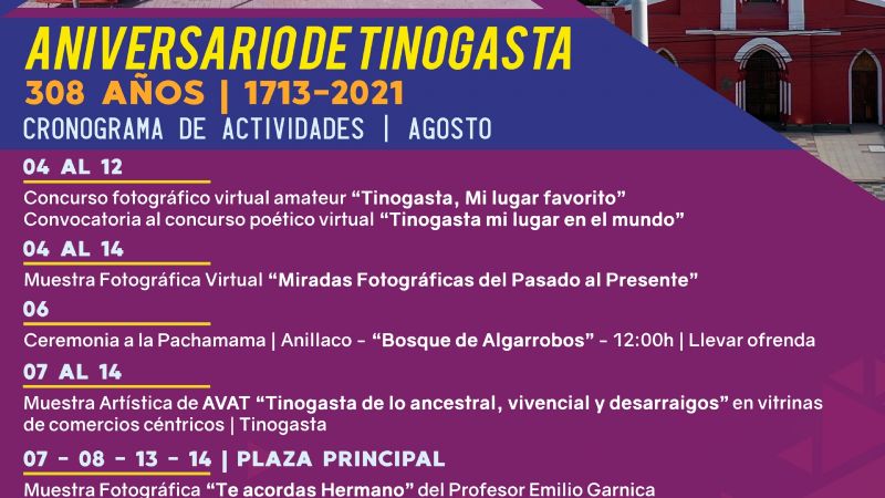 Semana aniversario con actividades en Tinogasta