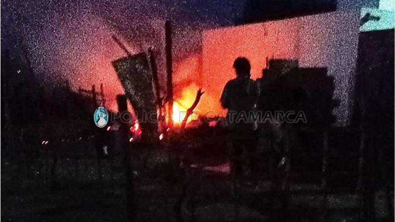 Incendio en una precaria vivienda del Portal Norte II