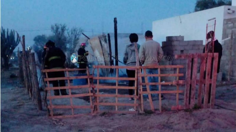 Incendio en una precaria vivienda del Portal Norte II