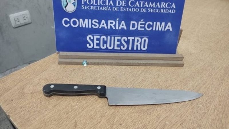 Detenido con un arma blanca