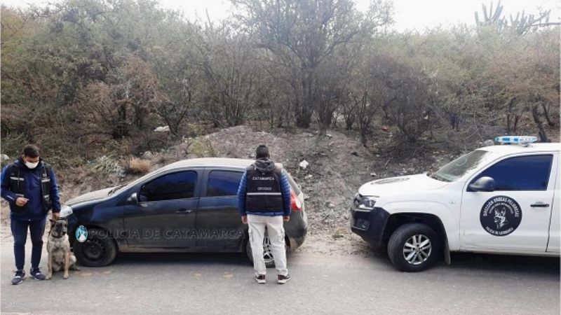 Secuestran droga en un control