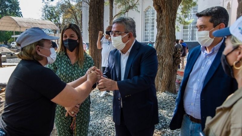 Jalil e intendentes recorrieron los trabajos para la ceremonia de Beatificación de Esquiú