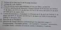 ORDEN DEL DÍA para la Asamblea de la Federación de Básquetbol de la Provincia de Catamarca.