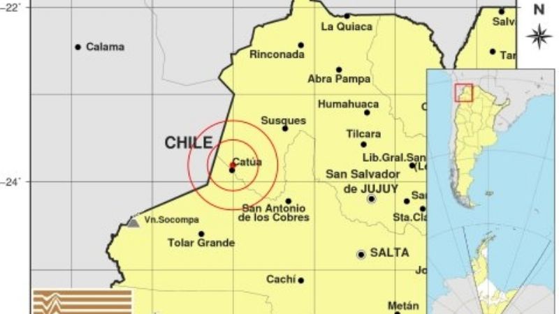 Fuerte temblor en el norte: una magnitud 6,2