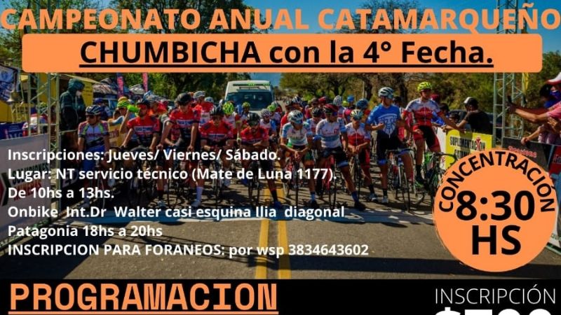La 4ta. fecha del Anual de Ciclismo va el domingo, en Chumbicha