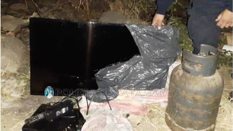 Recuperan un televisor, una consola de videojuegos y una garrafa