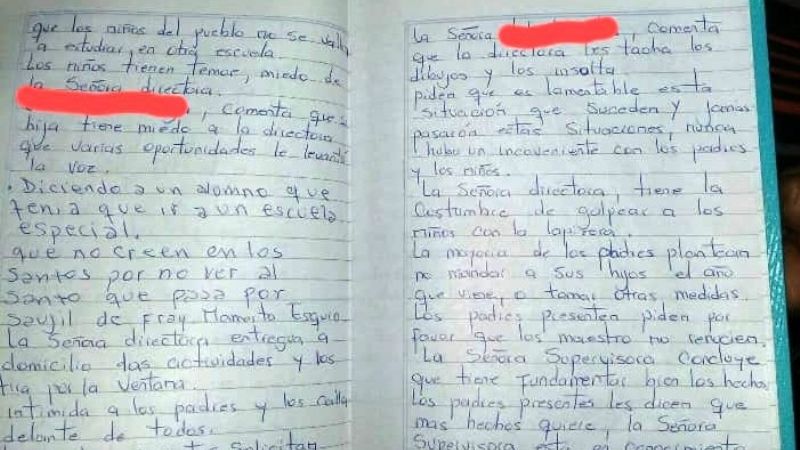 No envían sus hijos a la escuela por actitudes agresivas de la directora