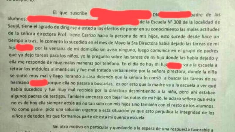 No envían sus hijos a la escuela por actitudes agresivas de la directora