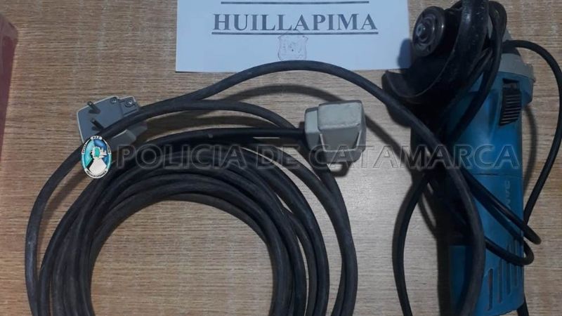 Arrestan a un joven por el robo de una amoladora y un alargador