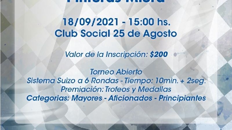 Este sábado va la 3ra. fecha del Anual de Ajedrez