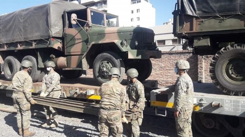 Pasarán trenes con vehículos del Ejército Argentino por la Estación Recreo