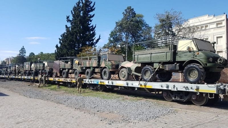Pasarán trenes con vehículos del Ejército Argentino por la Estación Recreo