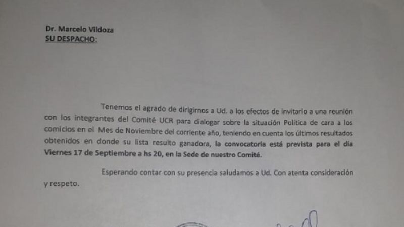 Vergara convocó a radicales ganadores