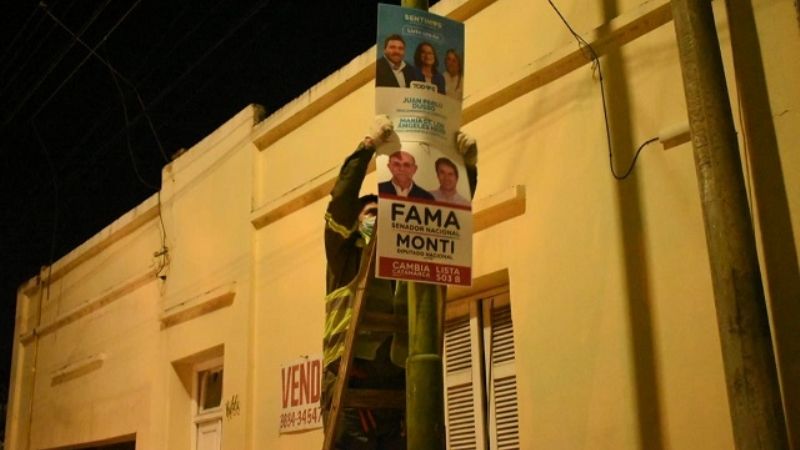 Amplio operativo para retirar la cartelería partidaria