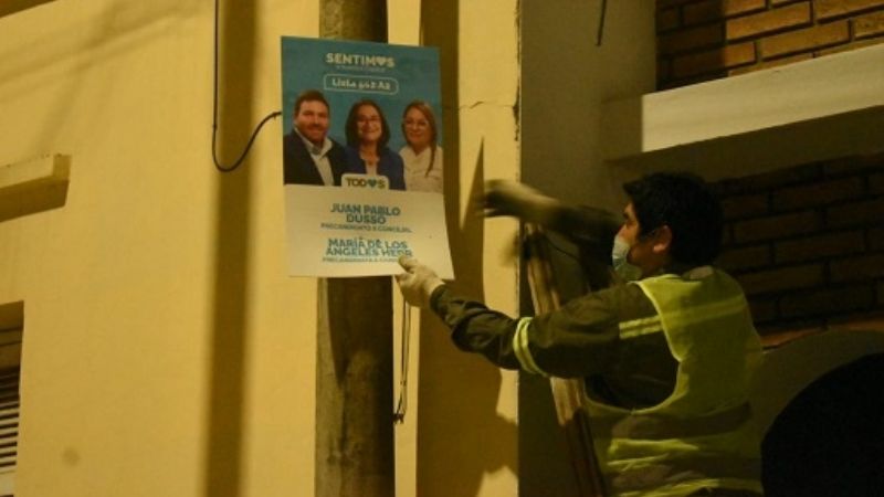 Amplio operativo para retirar la cartelería partidaria