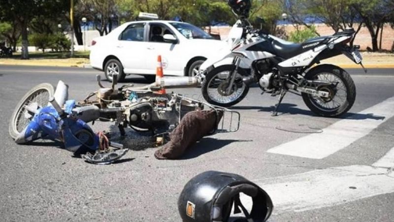 Beba de tres años lesionada en un choque