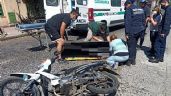Motociclista lesionado en un choque