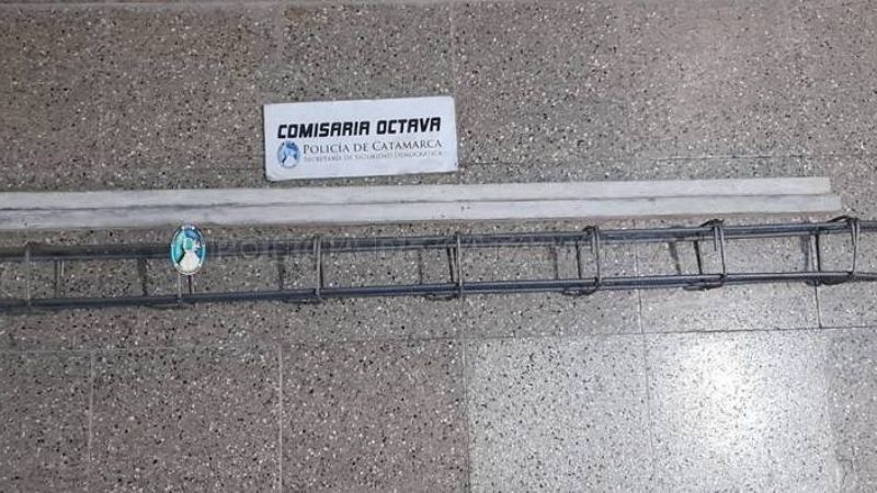 Lo sorprenden robando en una obra