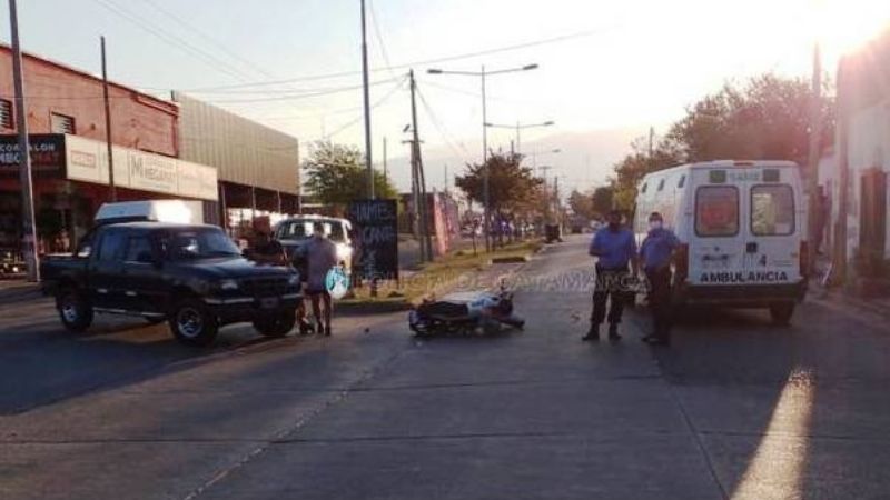 Joven lesionada en un choque