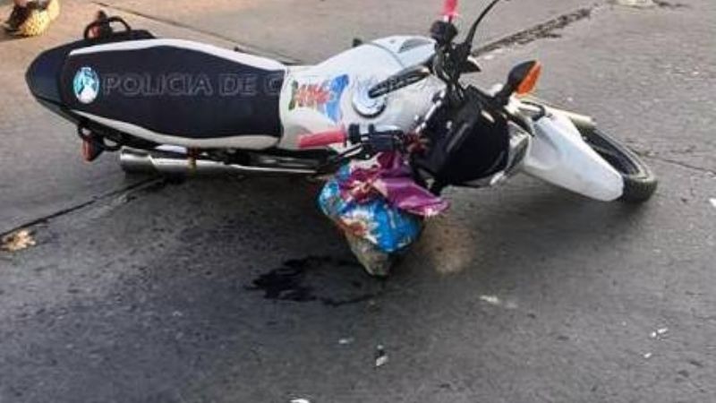 Joven lesionada en un choque