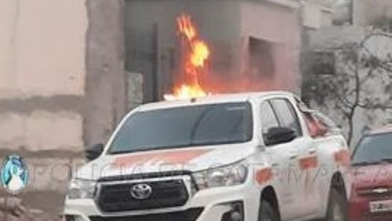 Se incendió una camioneta