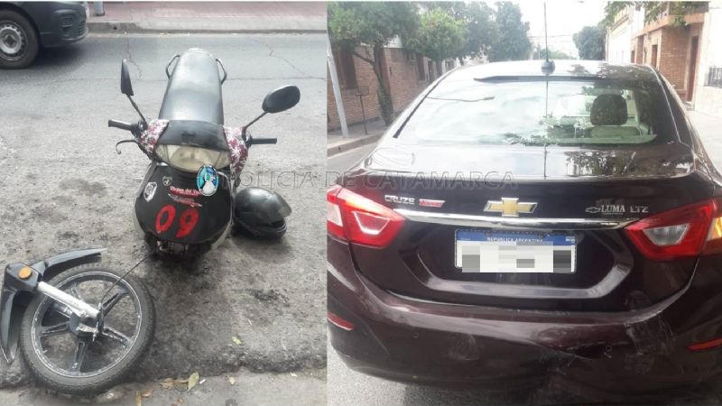 Motociclista herido tras un choque en el centro