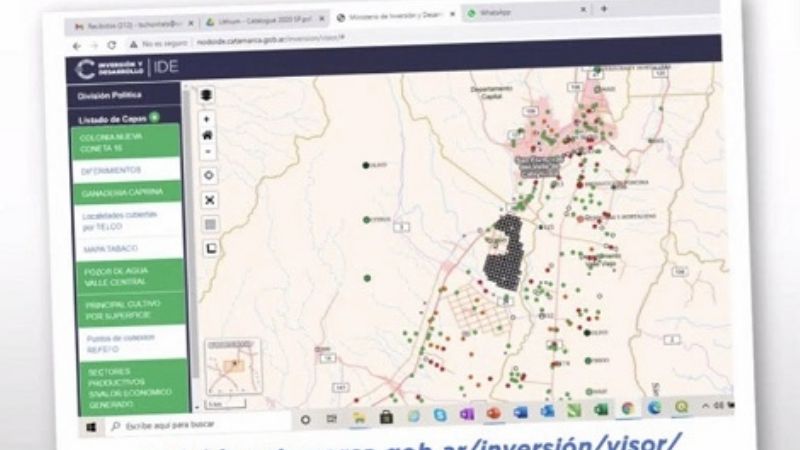 El Mapa Productivo de Catamarca fue presentado en Las XV Jornadas IDERA 2021