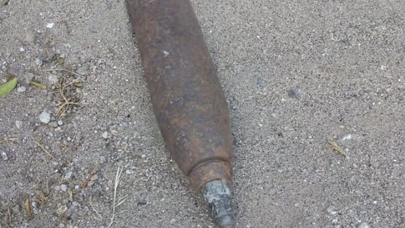 Encuentran un proyectil de mortero