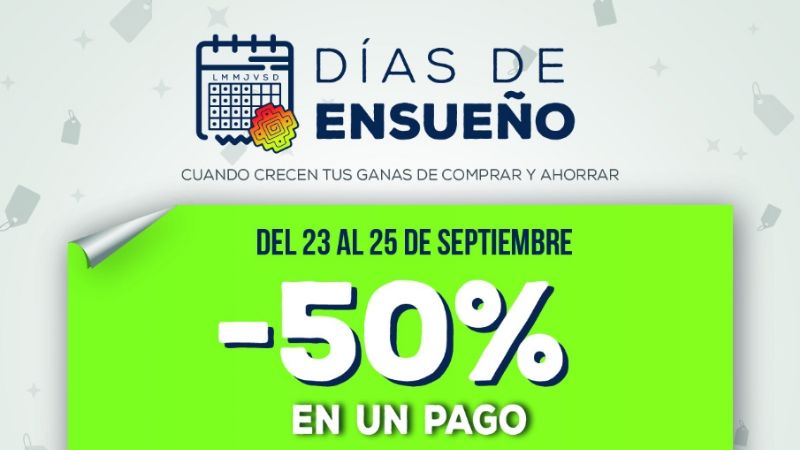 Jueves, viernes y sábado, alimentos con el 50% de descuento