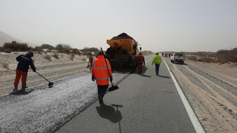 Avanza la repavimentación de la ruta 40, en Santa María