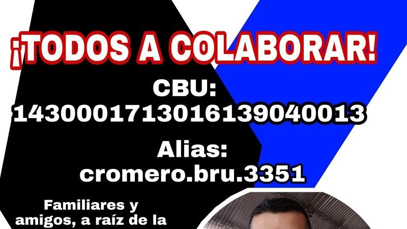 Campaña solidaria en apoyo del “Bachi” Nieva