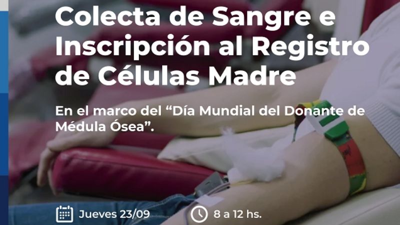 Colecta de sangre en conmemoración del Día Mundial del Donante de Médula Ósea