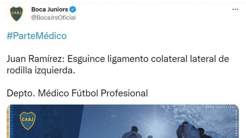 Boca pierde a Ramírez para el Superclásico