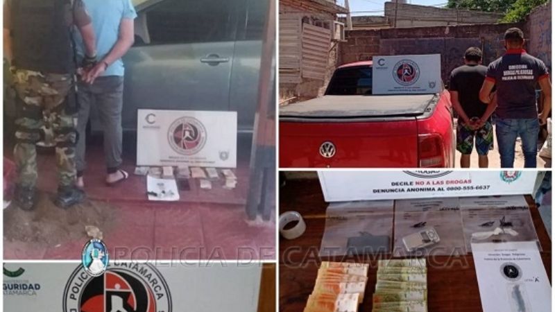 Tres detenidos con drogas