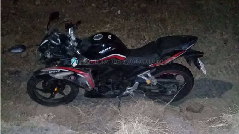 Derrapó en la Quebrada de Moreira