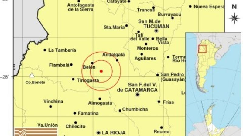 Temblor cerca de Belén