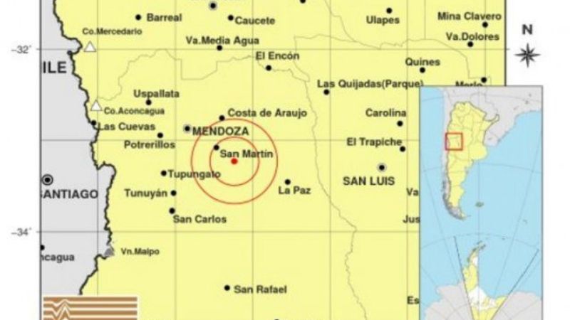 Un fuerte sismo sacudió a Mendoza en la madrugada
