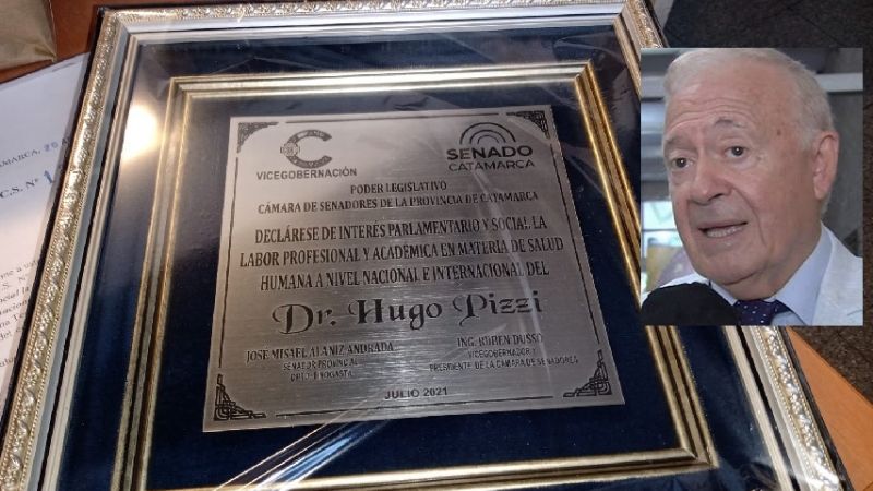 Distinguido por el Senado, el Dr. Pizzi vendrá a Catamarca