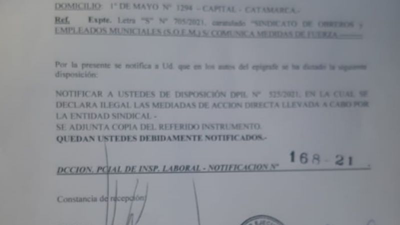 Declararon "ilegal" el paro de SOEM