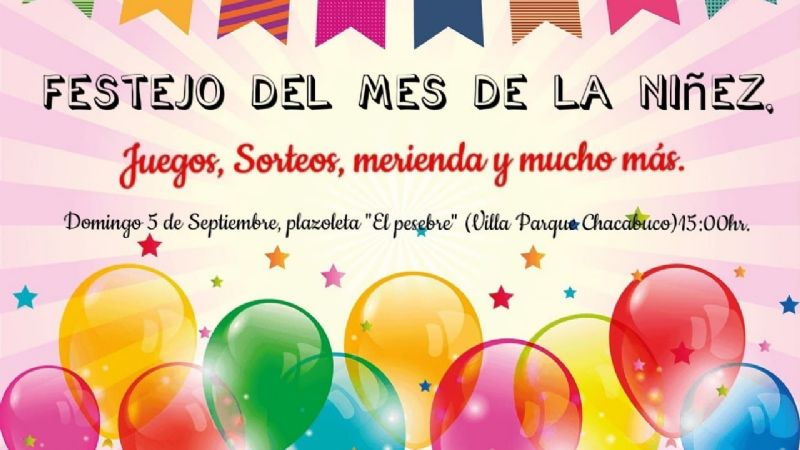 Festejo día del niño en Villa Parque