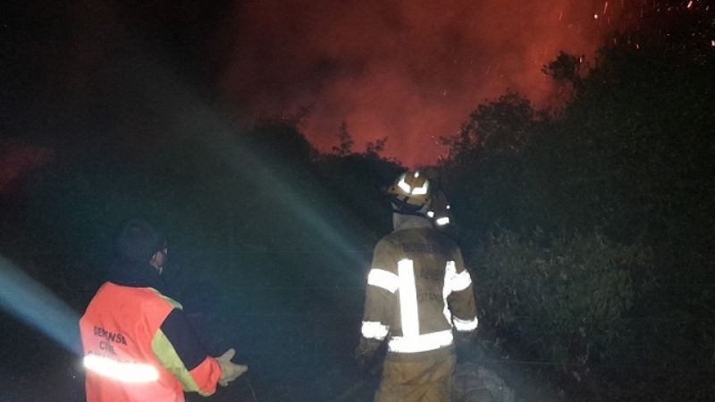 Controlaron incendio en el Callejón Hondo