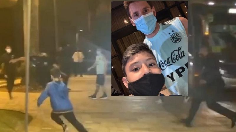 Messi y la admiración de los niños por donde camine