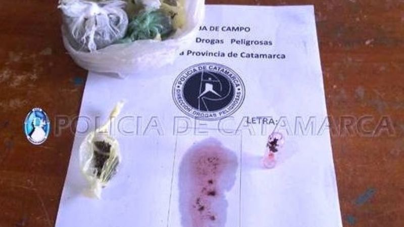 Incautan 67 gramos de marihuana y 19 de cocaína