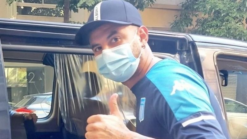 Llegó Cardona y ya se puso la “pilcha” de Racing