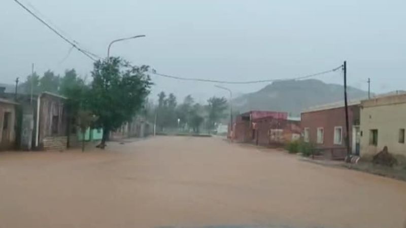 Temporal anegó calles y provocó destrozos en Antofagasta de la Sierra