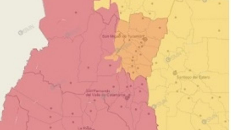 Catamarca en alerta "roja y naranja" por las altas temperaturas