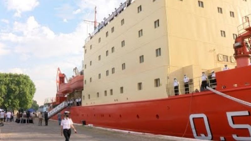 El rompehielos Irízar fue despedido en una nueva campaña a la Antártida